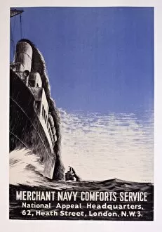 Images Dated 15th April 2013: WW2 poster, Merchant Navy Comforts Service
