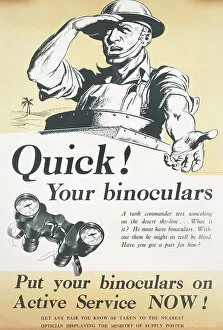 Active Collection: WW2 Poster -- Quick! Your binoculars