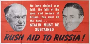 WW2 poster, Rush Aid To Russia