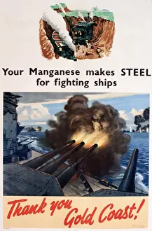 Manganese Prints: WW2 poster, Thank You Gold Coast