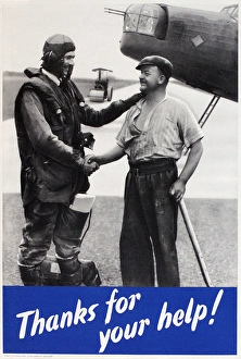 Images Dated 15th May 2015: WW2 poster, Thanks for Your Help