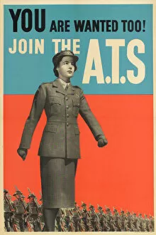 Recruiting Collection: WW2 Poster -- You are wanted too! Join the ATS