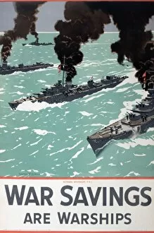 WW2 poster, War Savings are Warships