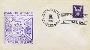 Images Dated 19th September 2017: WW2 - Propaganda first day cover - Back the Attack