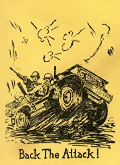 Roaring Prints: WW2 - Propaganda first day cover - Back the Attack