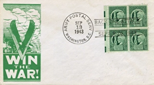 Images Dated 19th September 2017: WW2 - Propaganda first day cover - Win the War