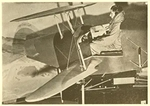 Feel Prints: WW2 - R. A. F. Cadet In A Link Trainer