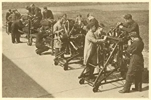 Trainees Prints: WW2 - R. A. F. Engine Assembly
