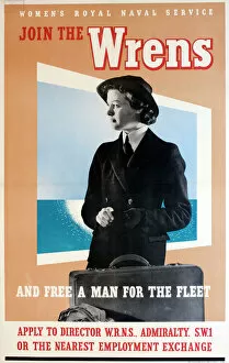 Recruitment Gallery: WW2 recruitment poster, Join the Wrens