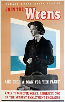 Images Dated 26th May 2015: WW2 recruitment poster, Join the Wrens