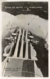 Dreadnought Gallery: WW2 - Rough Sea aboard the USS Pennsylvania - US Navy