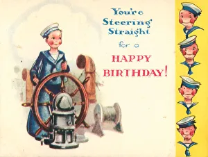Steering Prints: WW2 Royal Navy Birthday Card