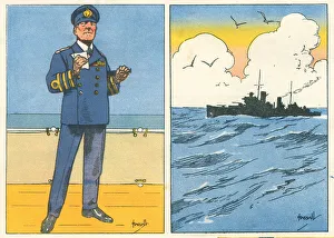 WW2 Royal Navy Commander And Cruiser