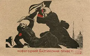 Defend Prints: WW2 - Russian Propaganda - Repelling Germans in the Baltic