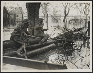WW2 - Sgt R Raitley and Pte G B Ball among the floods south WW2 - Sgt R Raitley and Pte G B Ball among the floods south