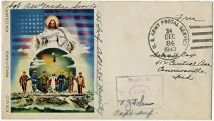 Servicemen Prints: WW2 - USA - For God (Prince of Peace) and For Country