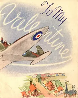 Gesture Prints: WW2 Valentines Day card, RAF