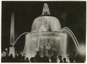 Images Dated 2nd March 2021: WW2 - Victory Celebrations in Paris, France - Place de la Concorde glitters with all its