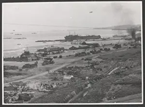 Compiled Prints: WW2 - view of beach-head
