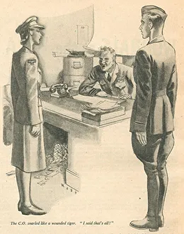 Commanding Prints: WW2 - W. A. A. F. With Commanding Officer