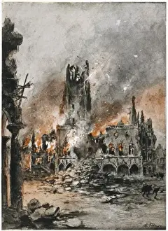 Bombarded Prints: Wwi / Arras Bombarded