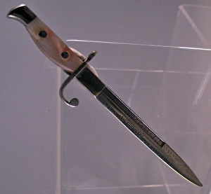 Images Dated 25th January 2012: WWI Bayonet paper knife engraved - Ostende