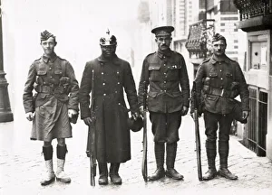 WWI: Belgian soldier from Congo, in German helmet