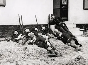 WWI: Belgian soldiers after the battle of Halen