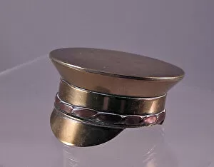 Images Dated 25th January 2012: WWI brass snuffbox modelled as British Army service cap