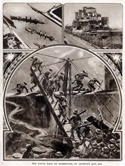 Zeebrugge Prints: WWI British Naval Raid on Zeebrugge, Belguim