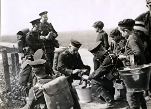 WWI: British Royal Marines after landing in Ostend, Belgiaum WWI: British Royal Marines after landing in Ostend, Belgiaum