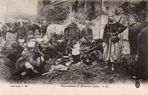 Cambrai Collection: WWI - Camp of Moroccan Spahis (Colonial Cavalry Unit)