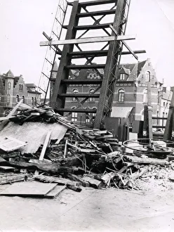 WWI: damaged bridge, Willebroek, Antwerp, Belgium