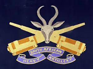Commemorativeart Prints: WWI embroidered silk - South African Heavy Artillery
