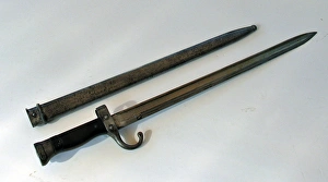 Firearms Collection: WWI French Mannlicher Berthier Infantry rifle bayonet