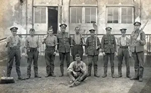 WWI group of No 3 Troop Essex Yeomanry - a boxing match
