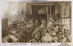 WWI - King George attending Church Service at the front