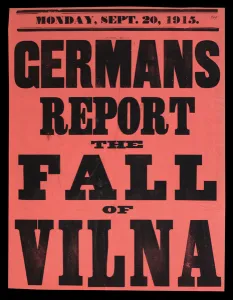 Images Dated 10th February 2014: WWI News Vendors Stand Poster