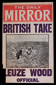 Images Dated 10th February 2014: WWI News Vendors Stand Poster