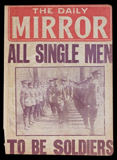 Images Dated 10th February 2014: WWI News Vendors Stand Poster