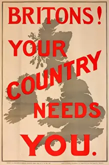 WWI Poster, Britons! Your Country Needs You