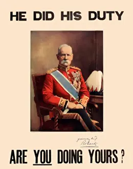 WWI Poster, He Did His Duty, Are You Doing Yours?