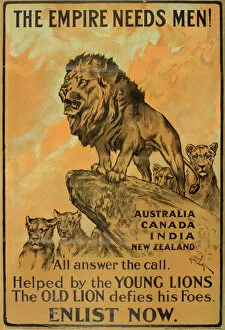 Images Dated 3rd December 2013: WWI Poster, The Empire Needs Men