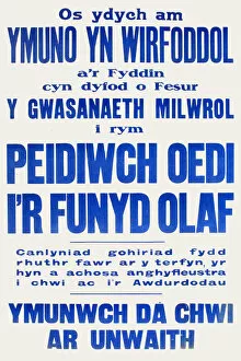 Images Dated 5th December 2013: WWI Poster, Enlist Now (Welsh version)