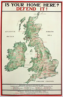 Defend Collection: WWI Poster, Is your home here? Defend it