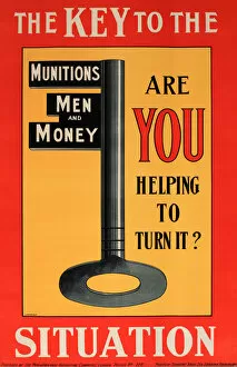 WWI Poster, The Key to the Situation