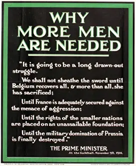 WWI Poster, Why More Men Are Needed