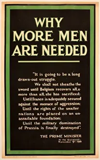 Quotation Prints: WWI Poster, Why more men are needed