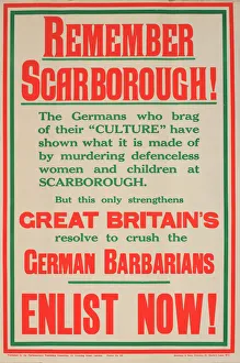 Recruiting Collection: WWI Poster, Remember Scarborough