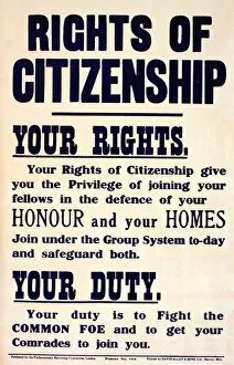 Lettering Gallery: WWI Poster, Rights of Citizenship